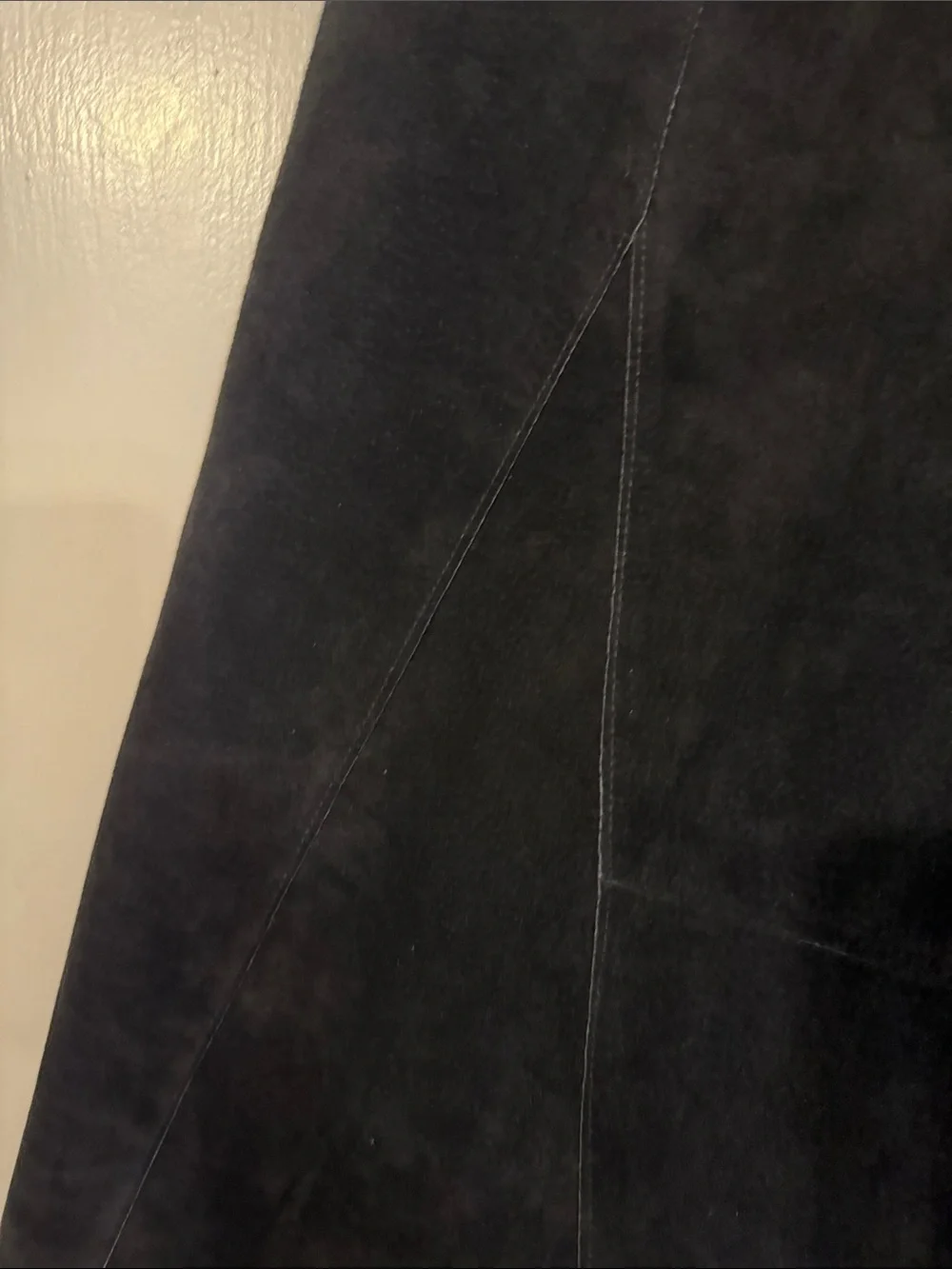 Valerie Stevens Black Suede A-Line Skirt